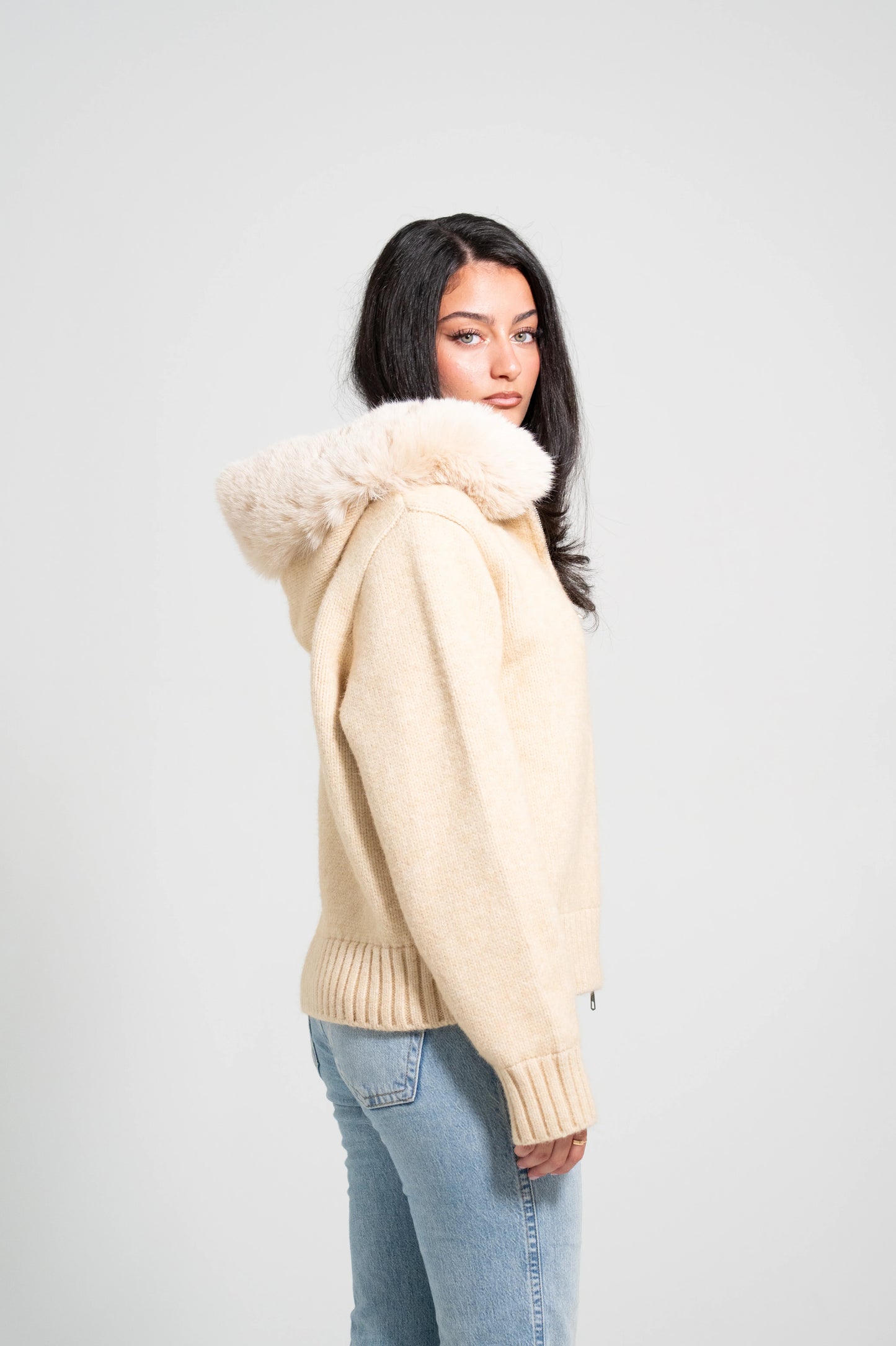 Veste Fourrure Élégante