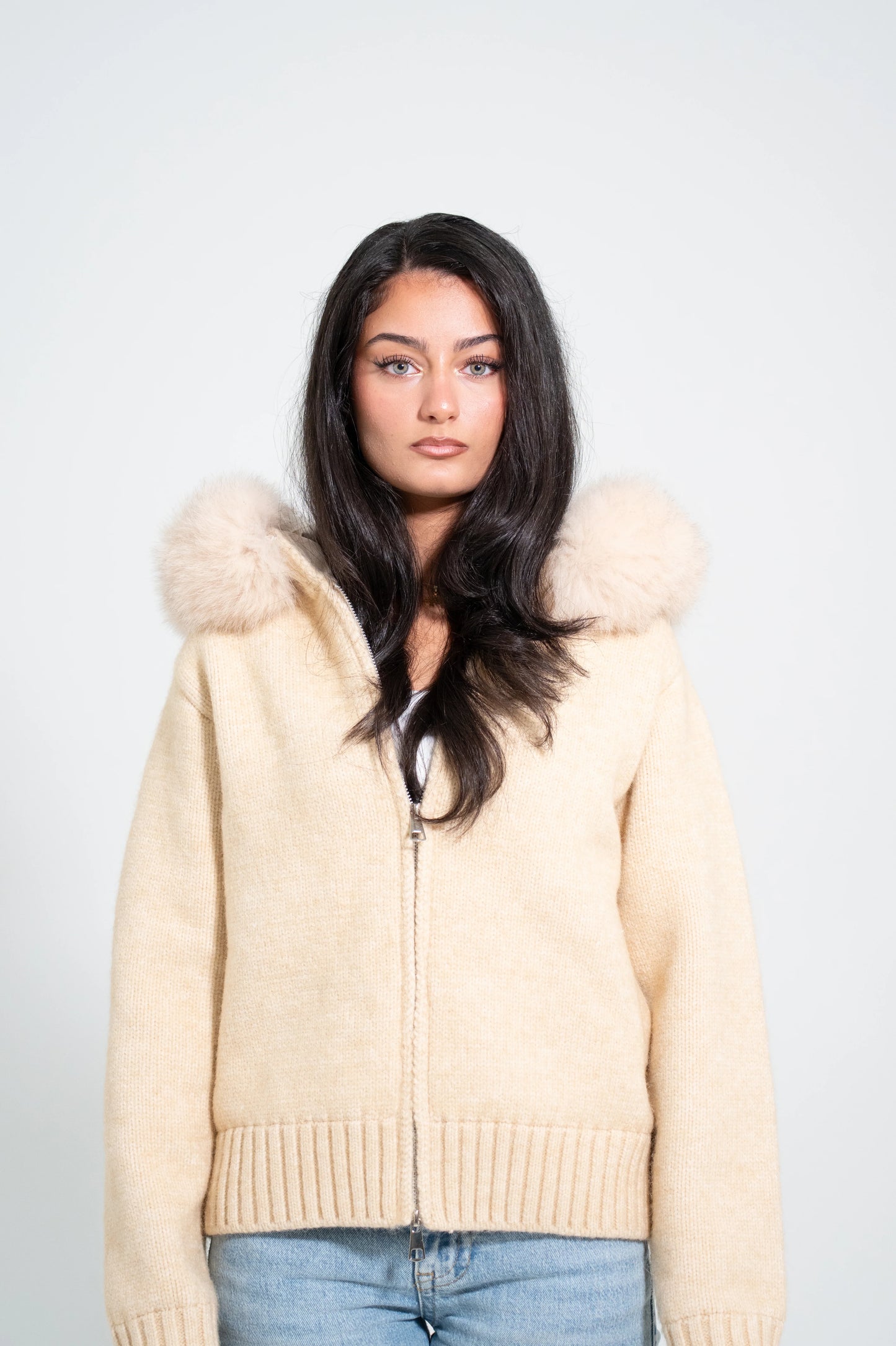 Veste Fourrure Élégante